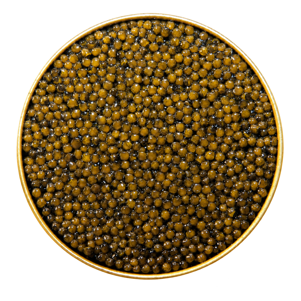 An open tin of SirGeon's caviar